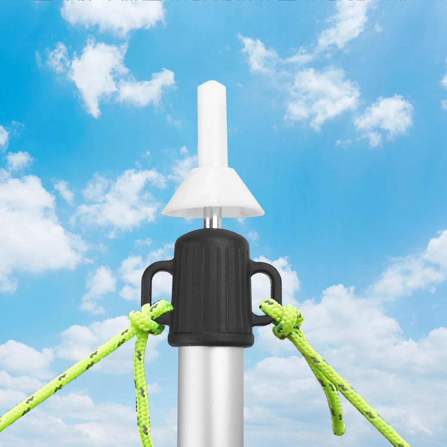 2-Piece: Telescoping Tarp Poles Portable Aluminum Awning Poles