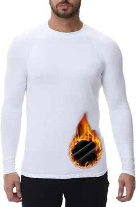 ADOREISM Men's Long Sleeve Thermal Underwear Tops Moisture Wicking Base Layer Thermal Slim Fit Athletic Shirts for Men