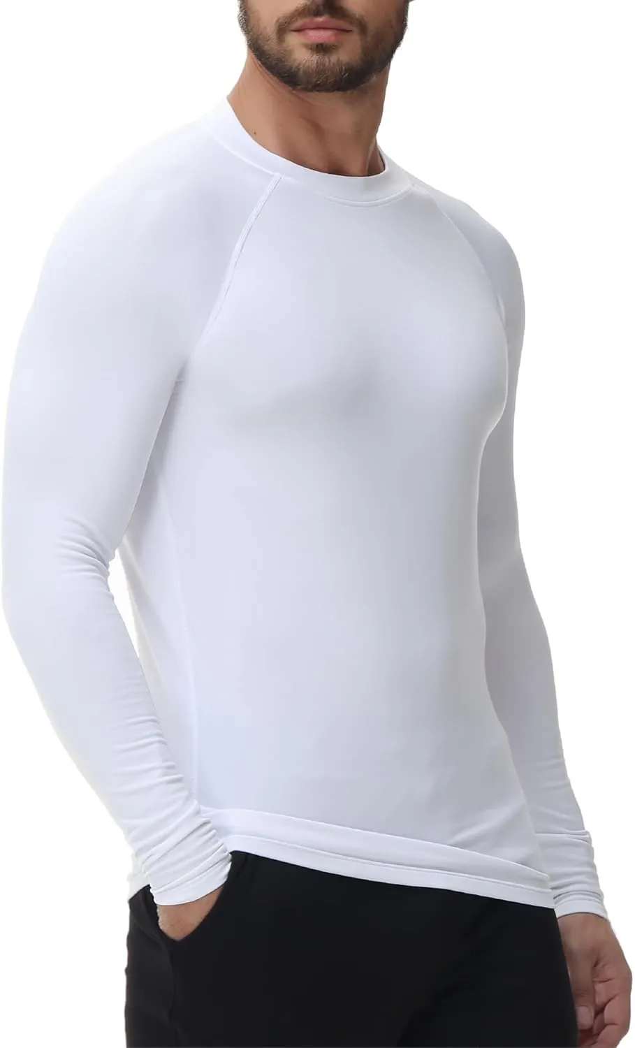 ADOREISM Men's Long Sleeve Thermal Underwear Tops Moisture Wicking Base Layer Thermal Slim Fit Athletic Shirts for Men