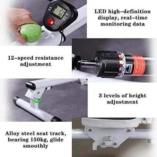 AMZOPDGS Foldable Rowing Machines Rowing Machine Multifunctional Hydraulic Rowing Machine, Household Scull Folding Fitness Training Equipment, Cardio Workout Water Rowing Machine