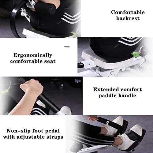 AMZOPDGS Foldable Rowing Machines Rowing Machine Multifunctional Hydraulic Rowing Machine, Household Scull Folding Fitness Training Equipment, Cardio Workout Water Rowing Machine
