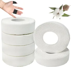 ANAMPION (6 Pack) 0.6inch*11yard White Athletic Sports Tape Very Strong Easy Tear No Sticky Residue Tape for Athlete & Sport Trainers & First Aid Wrap,Suitable for Bats,Tennis,Gymnastics & Boxing