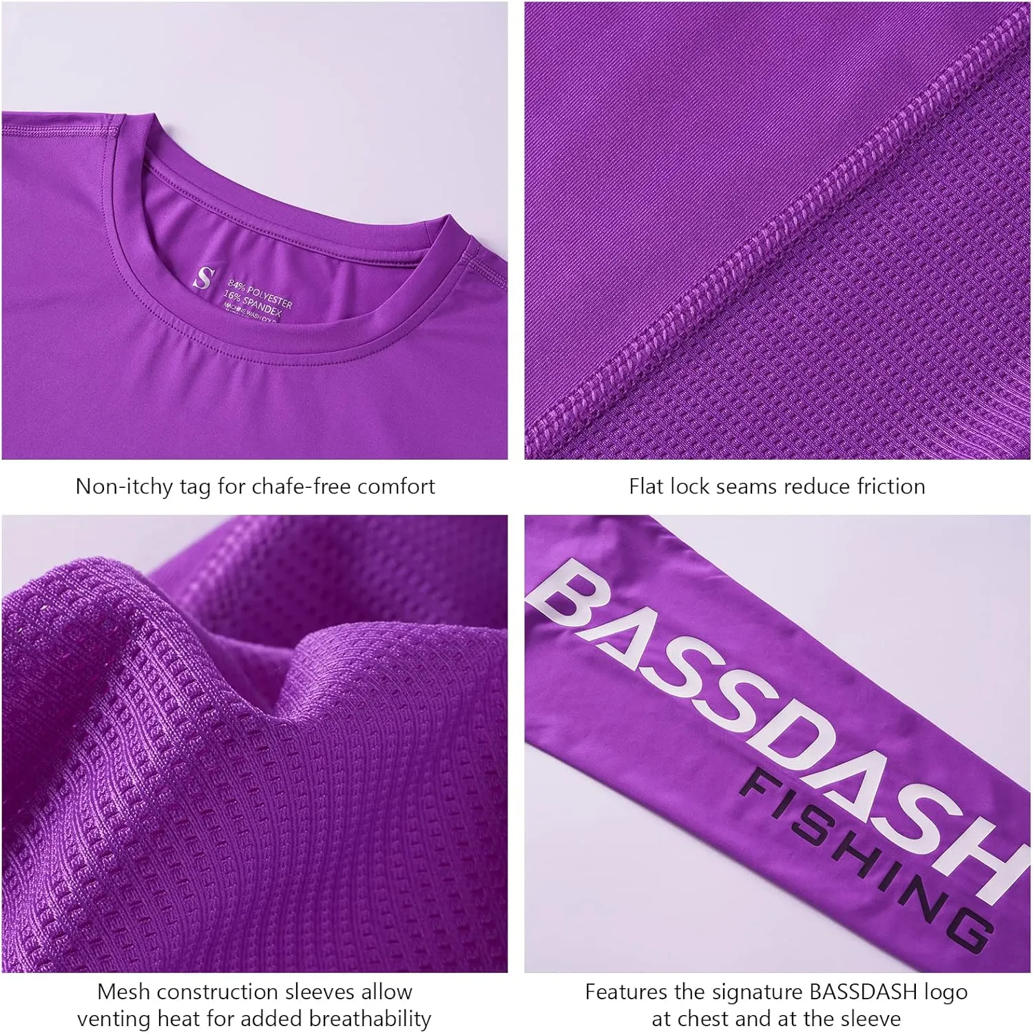 BASSDASH Womens UPF 50  UV Sun Protection Long Sleeve Shirts Quick Dry T-Shirt for Fishing Hiking Kayaking