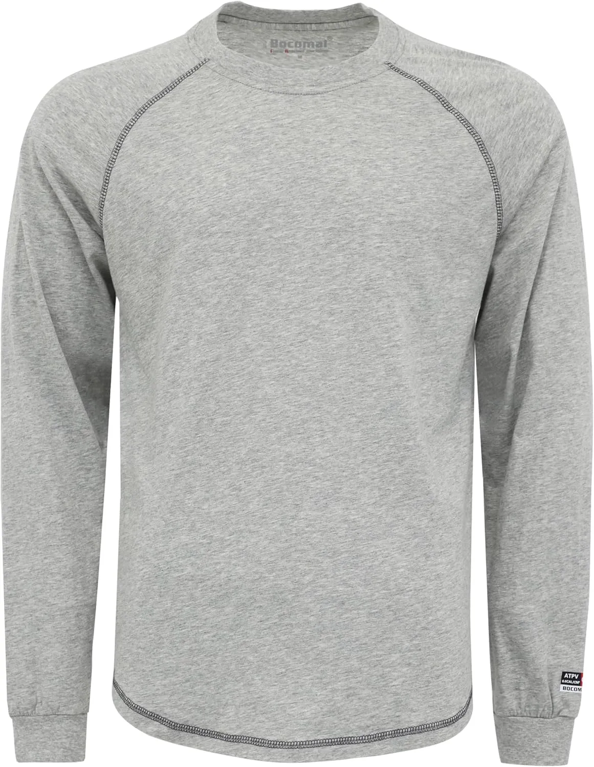 BOCOMAL FR Shirts for Summer 4oz EX Light Weight Flame Resistant Base Layer CAT1 Fire Retardant Crew Shirt