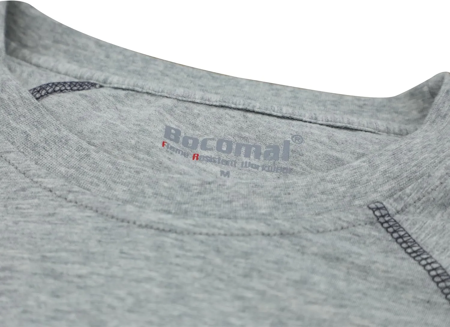 BOCOMAL FR Shirts for Summer 4oz EX Light Weight Flame Resistant Base Layer CAT1 Fire Retardant Crew Shirt