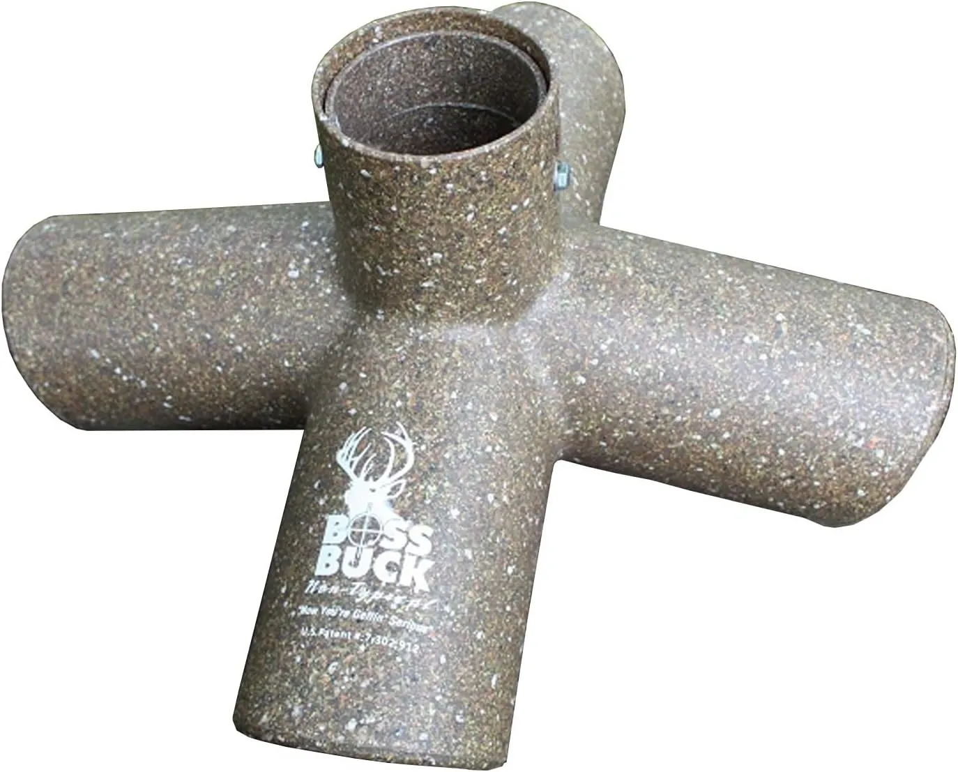 Boss Buck Protein 4 Way Gravity Head | Hunting Durable Gravity Feed Delivery System with 4 Feeding Tubes for 4 Legged Game Feeder, Roto-Molded
