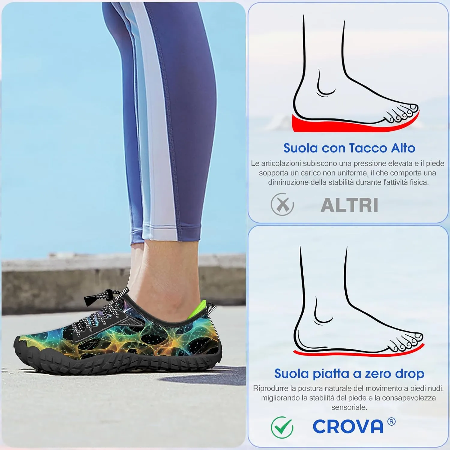 Built-in Heel Grips Water Shoes for Kids Girls Boys Hiking Wide Barefoot Swim Beach Pool Big Kid