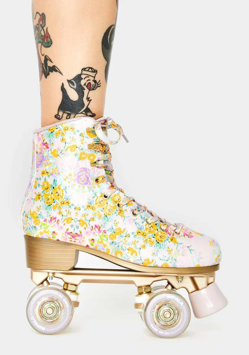 Cynthia Rowley Floral Roller Skates
