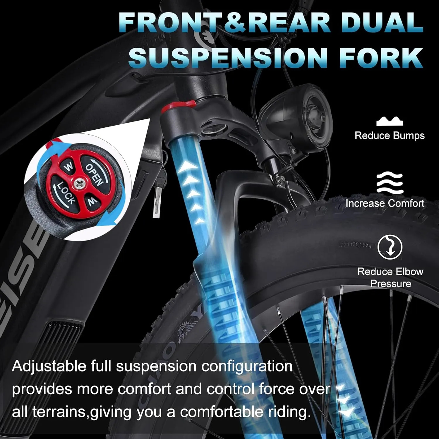 Electric Bike for Adults, 26" x 4.0 Fat Tire Electric Bicycles with 48V & 16AH Removable Battery, 1450W Peak Powerful Motor Ebike, 32MPH Max Speed Electric Mountain Bike with 7-Speed Gears