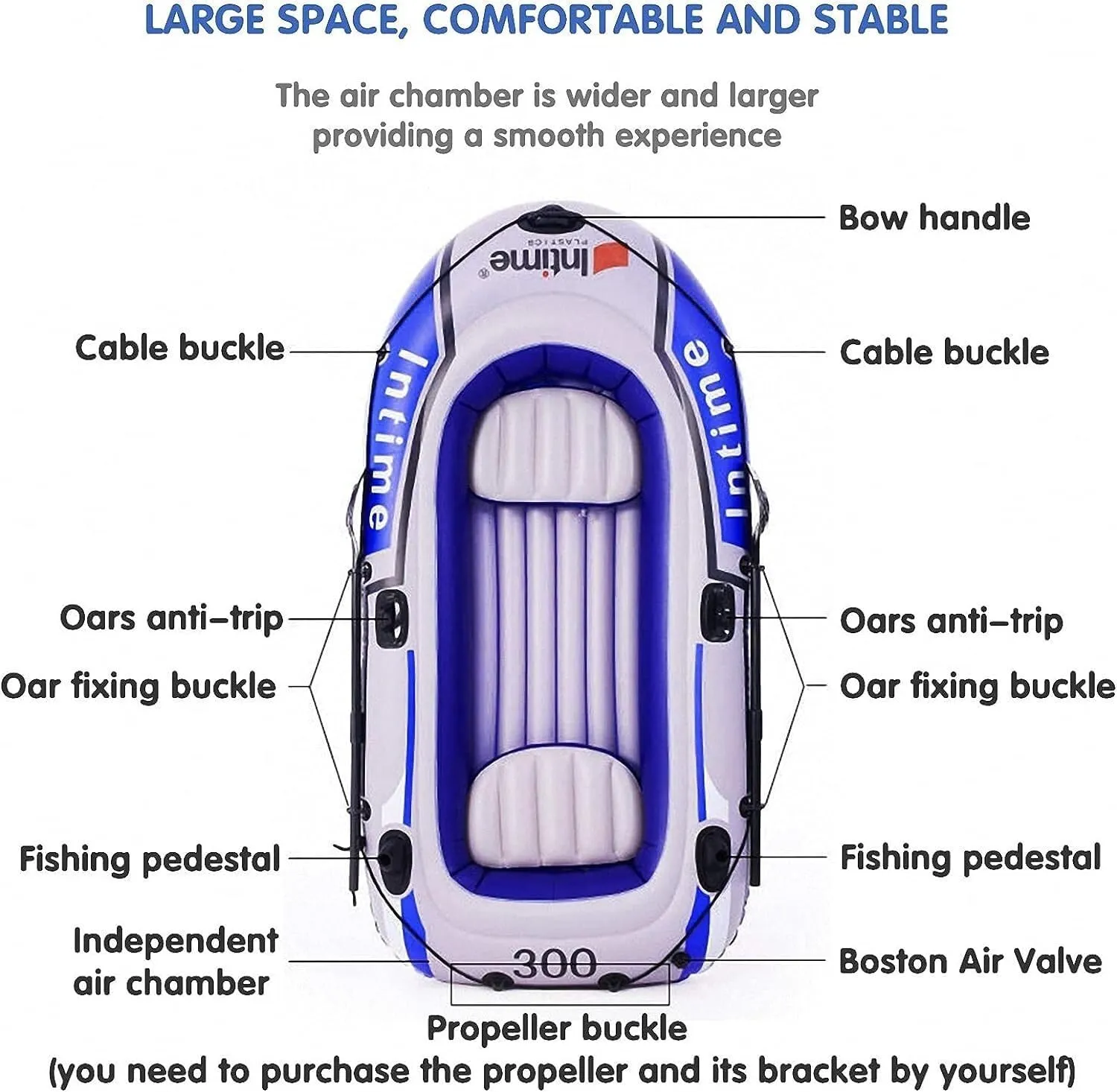 Foldable Inflatable Boat Series, Raft Inflatable Kayak, Fishing Boat Rubber Boat, Adult and Children's Paddle Boat