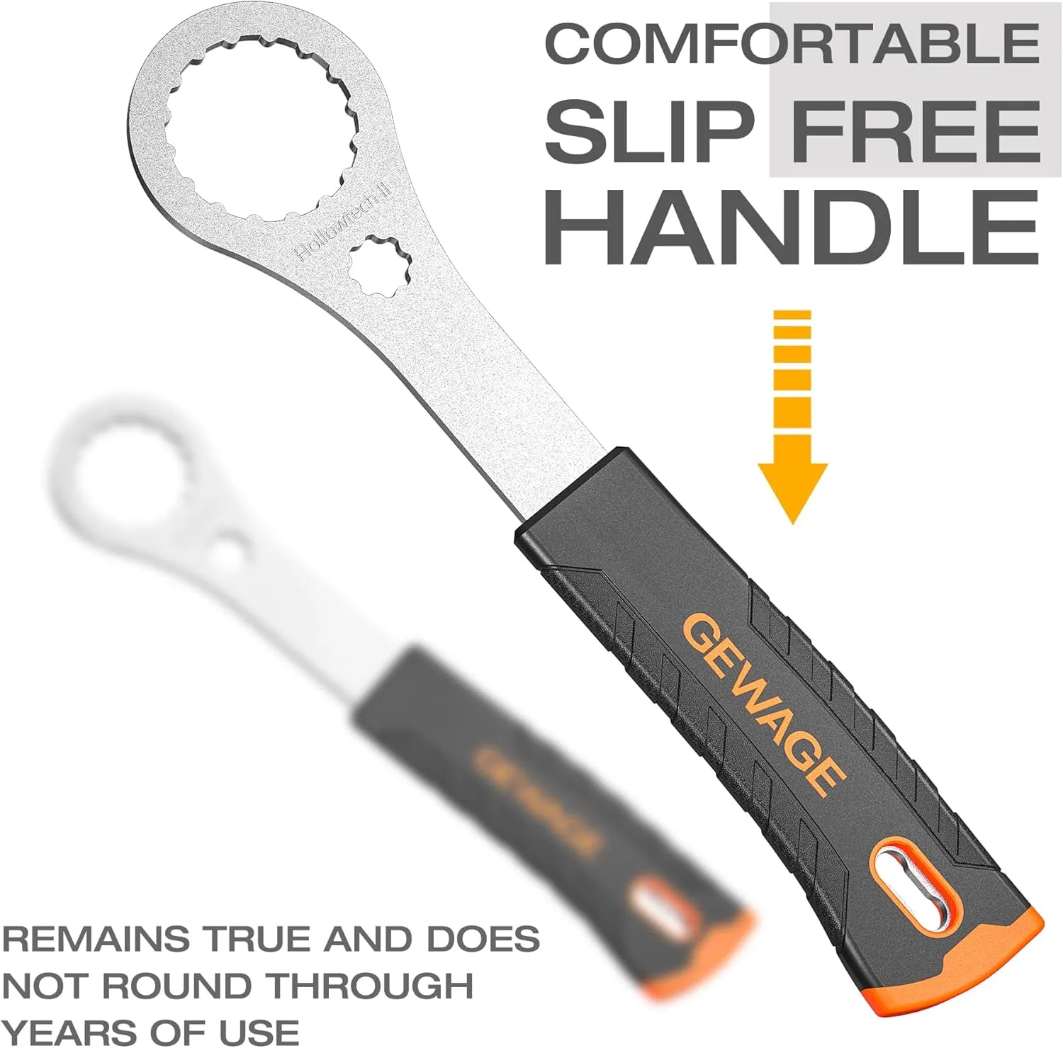 GEWAGE Bicycle Bottom Bracket Tool - Bottom Bracket Removal Install Tool Compatible with Shimano Hollowtech II/BB9000, BBR60,12X46MM - BB Remover with Crank Cap Wrench