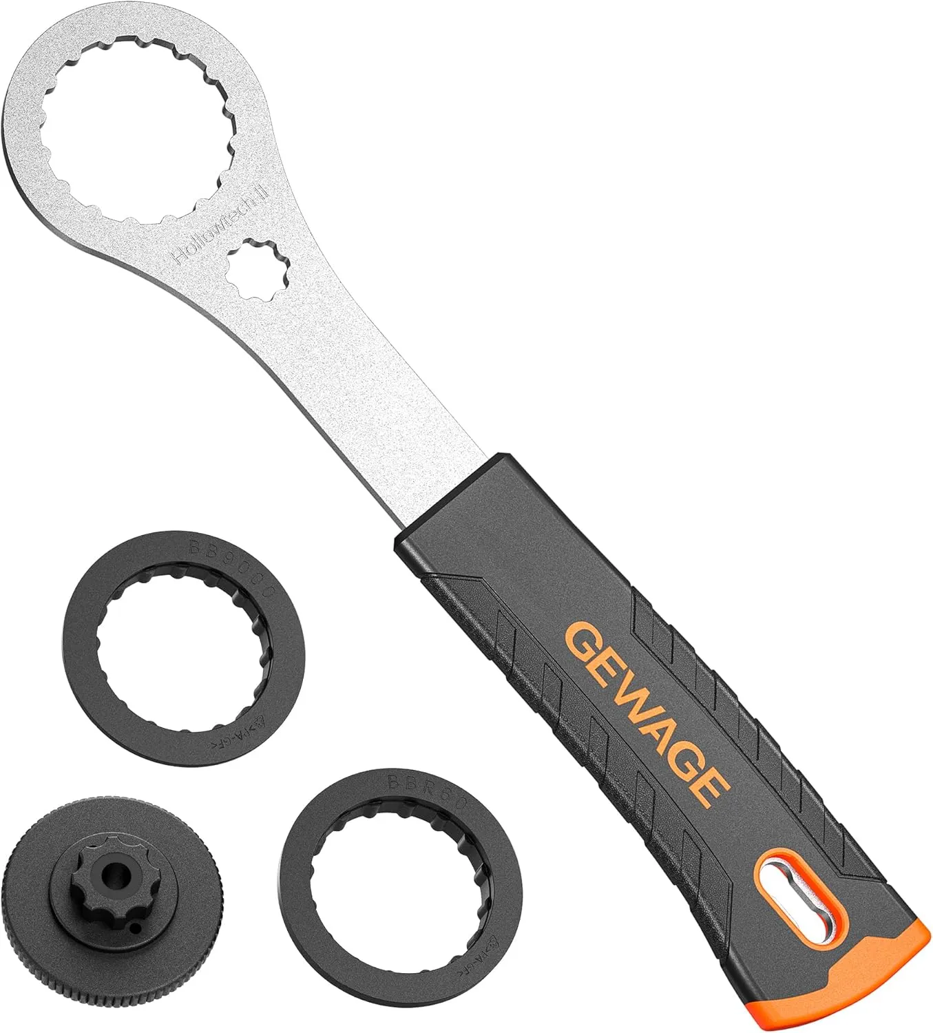 GEWAGE Bicycle Bottom Bracket Tool - Bottom Bracket Removal Install Tool Compatible with Shimano Hollowtech II/BB9000, BBR60,12X46MM - BB Remover with Crank Cap Wrench