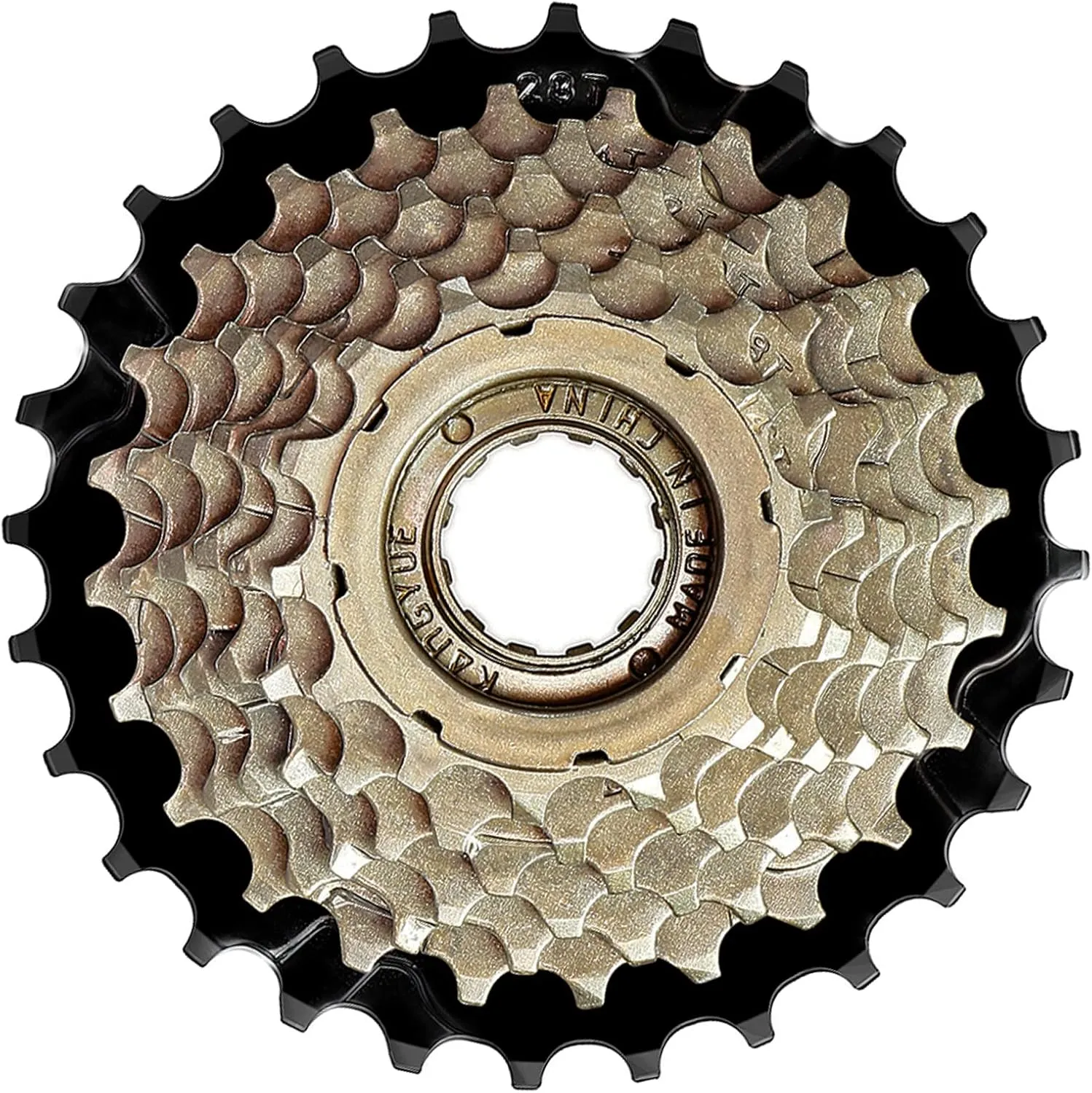 Hycline Bike Freewheel, 6/7/8/9 Speed 14-28T/14-34T/13-32T Bicycle Freewheel Threaded Type Freehub Cycling Replacement Part
