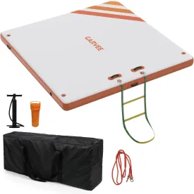 Inflatable Floating Dock for Lakes, Thick Lake Floats for Adults, Non-Slip Air Dock Platform with Portable Carrying Bag, Floating Platform Island for Pool Beach Ocean