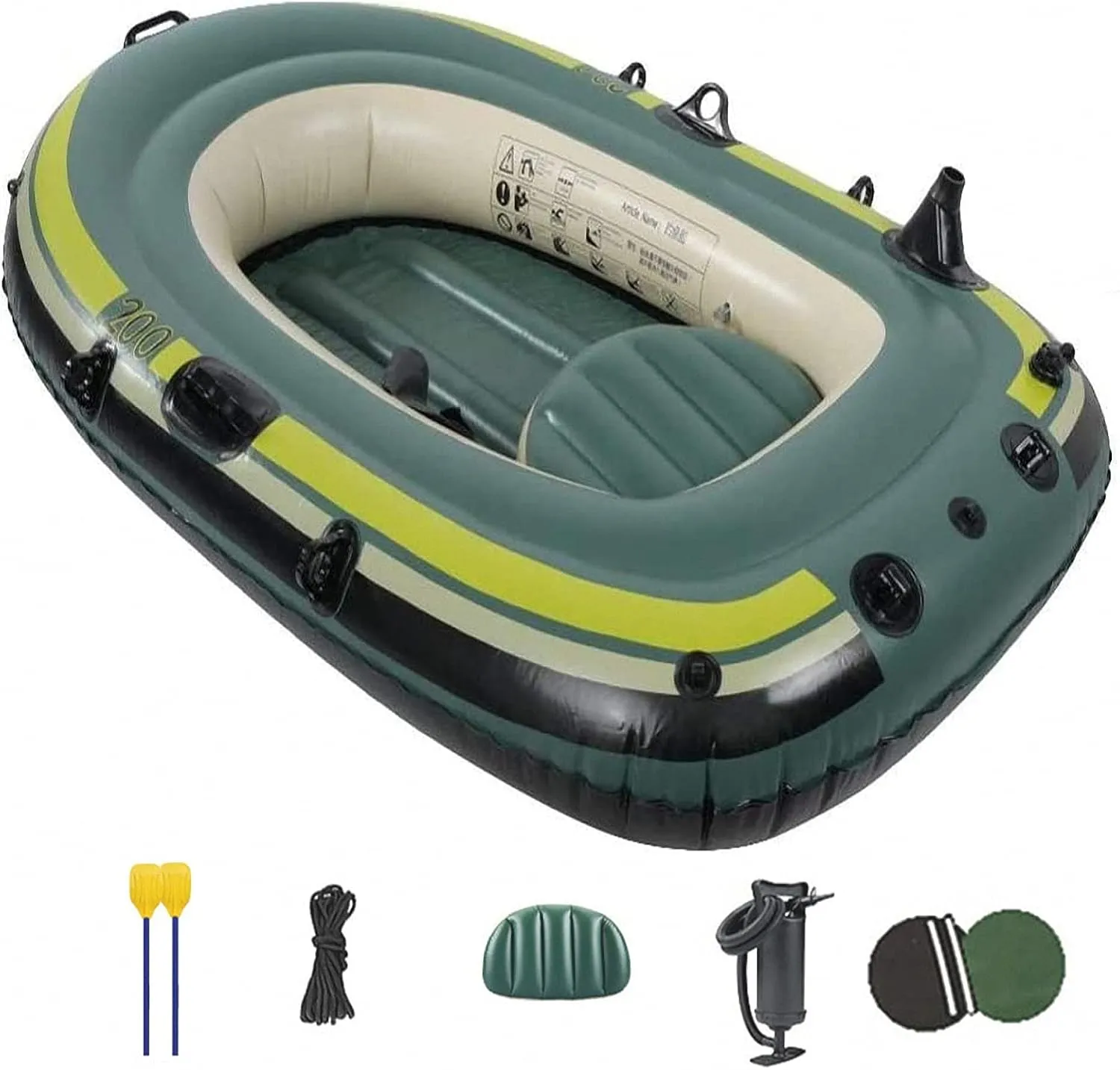 Inflatable Kayak 123 Person Inflatable Boat CanoeRaft Inflatable Kayak with Air Pump Rope Paddle123 Person Portable Fishing Boat for Adults and s