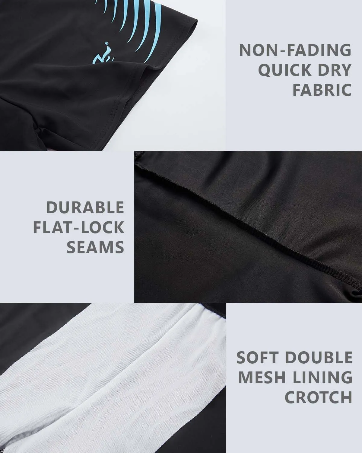KANAV Men's Athletic Swim Jammers Quick Dry Square Leg Swimsuit for Men Drag Suits for Swimming Training Racing Swim Briefs