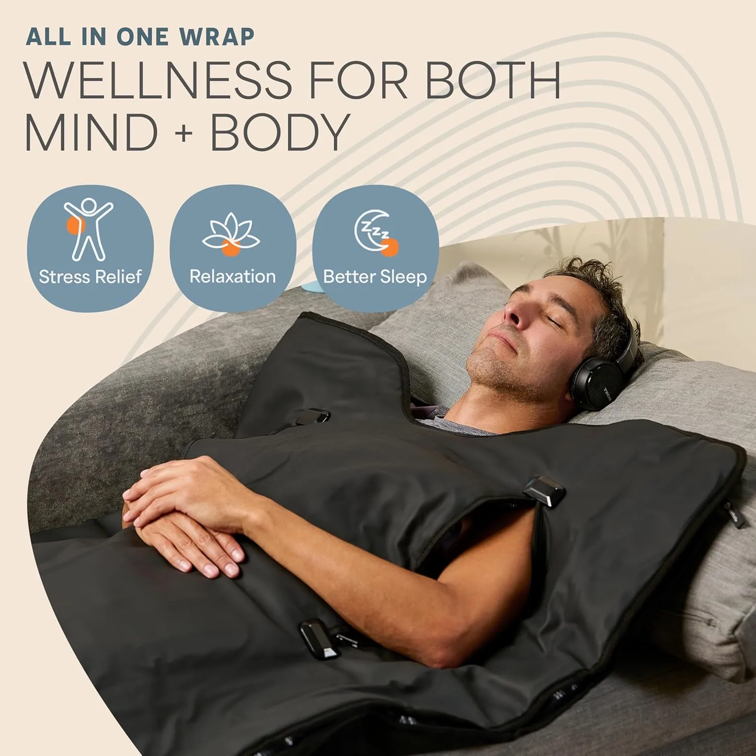 LifePro Infrared Sauna Blanket for Detox & Relaxation  Portable Far Infrared at Home Sauna for Detox, Muscle Tension Release, and Recovery  RejuvaWrap Series with Adjustable Heat Settings