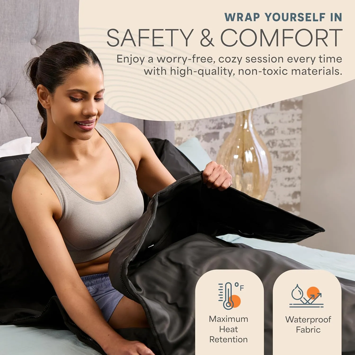LifePro Infrared Sauna Blanket for Detox & Relaxation  Portable Far Infrared at Home Sauna for Detox, Muscle Tension Release, and Recovery  RejuvaWrap Series with Adjustable Heat Settings