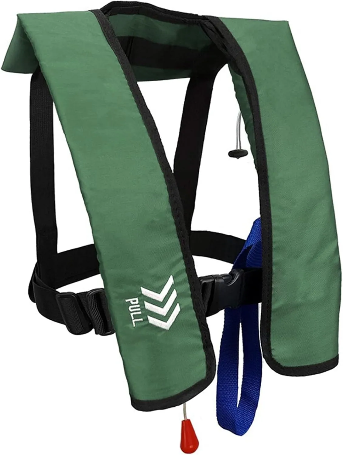 Manual Inflatable Life Jacket|Life Vest for Adults|PFD Low Profile|Supports up to 330 lbs(YSH700) (Green)