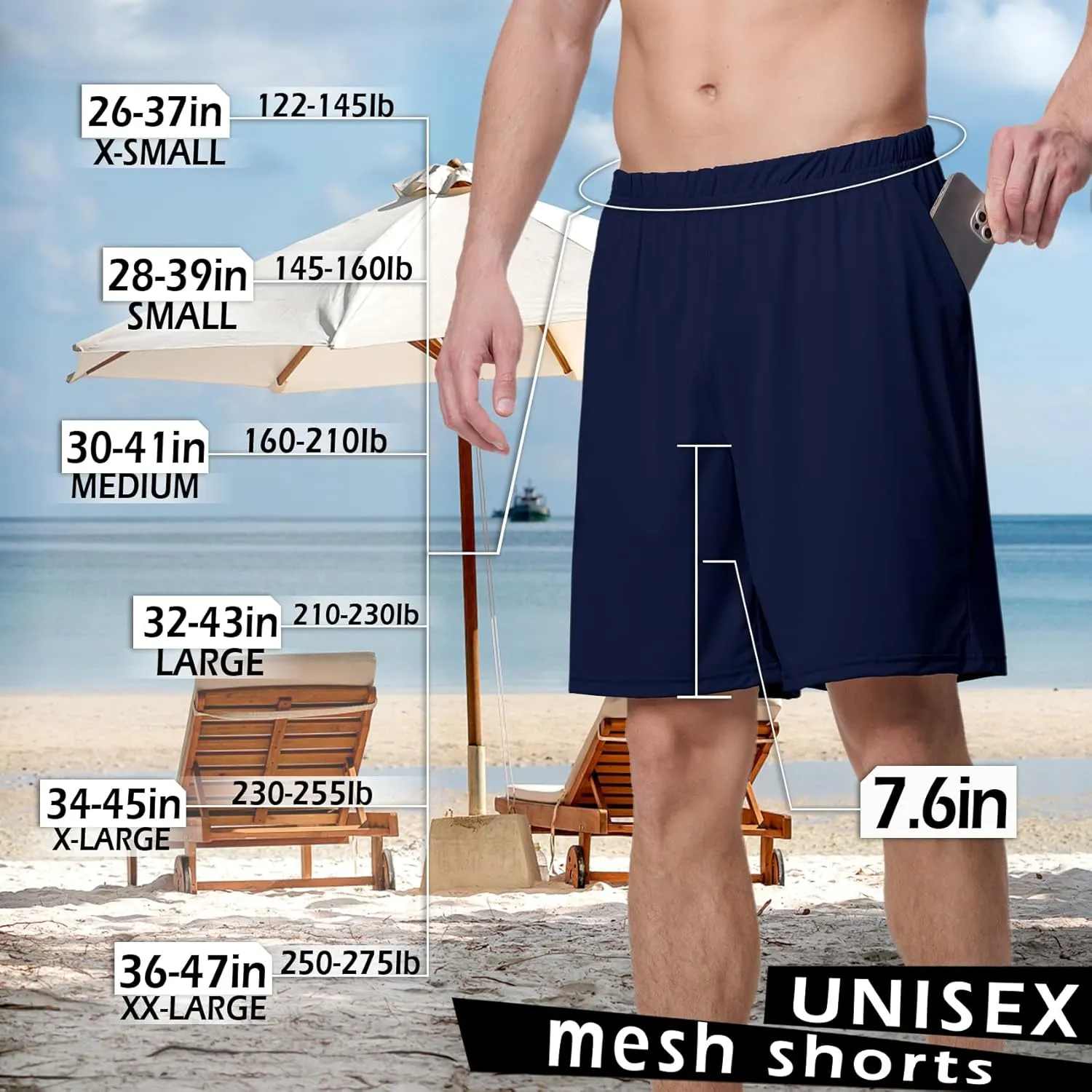 Mens Athletic Running Shorts 2 Pack Quick Dry with Pocket Gym Workout Shorts for Men Swim Trunks Board Pajama