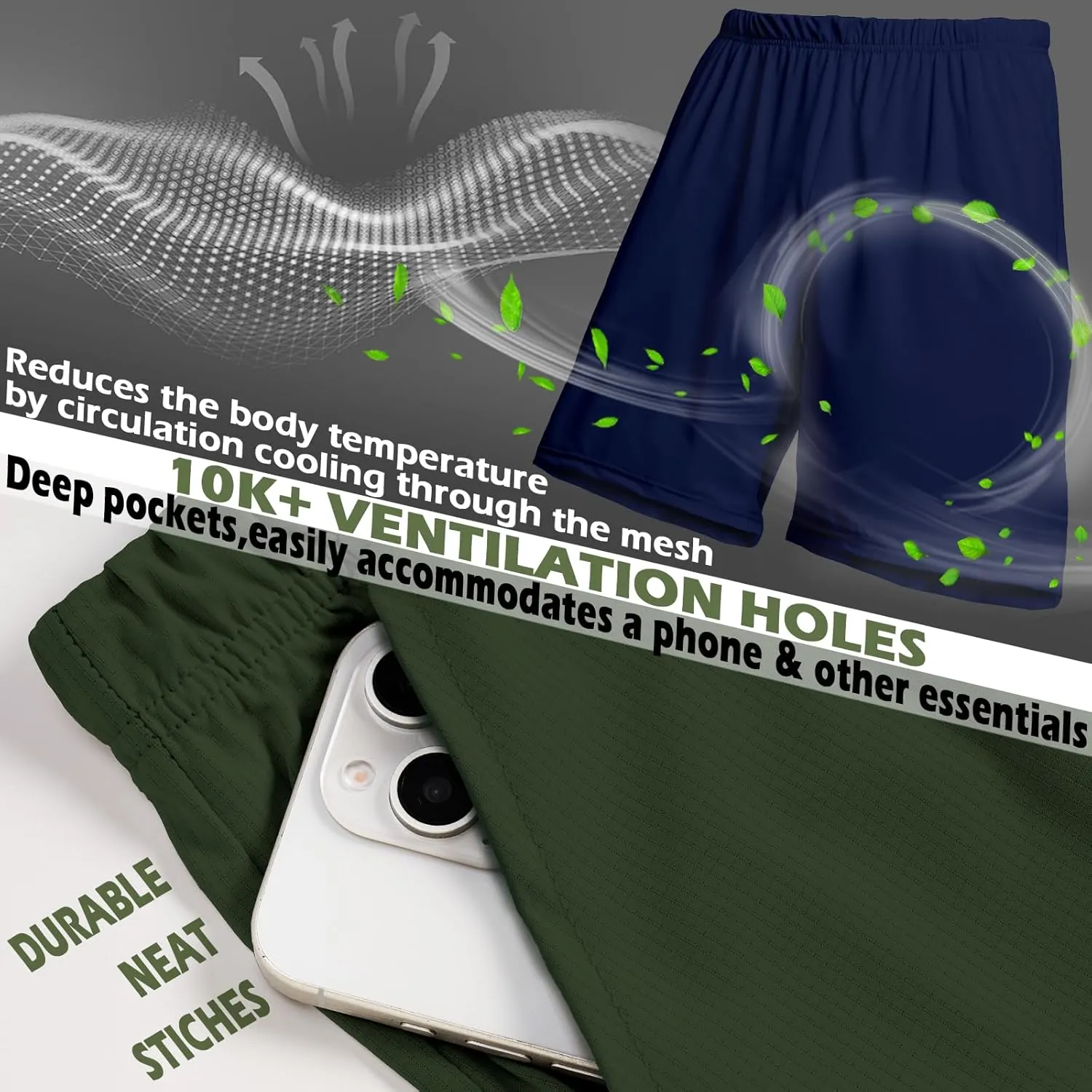 Mens Athletic Running Shorts 2 Pack Quick Dry with Pocket Gym Workout Shorts for Men Swim Trunks Board Pajama
