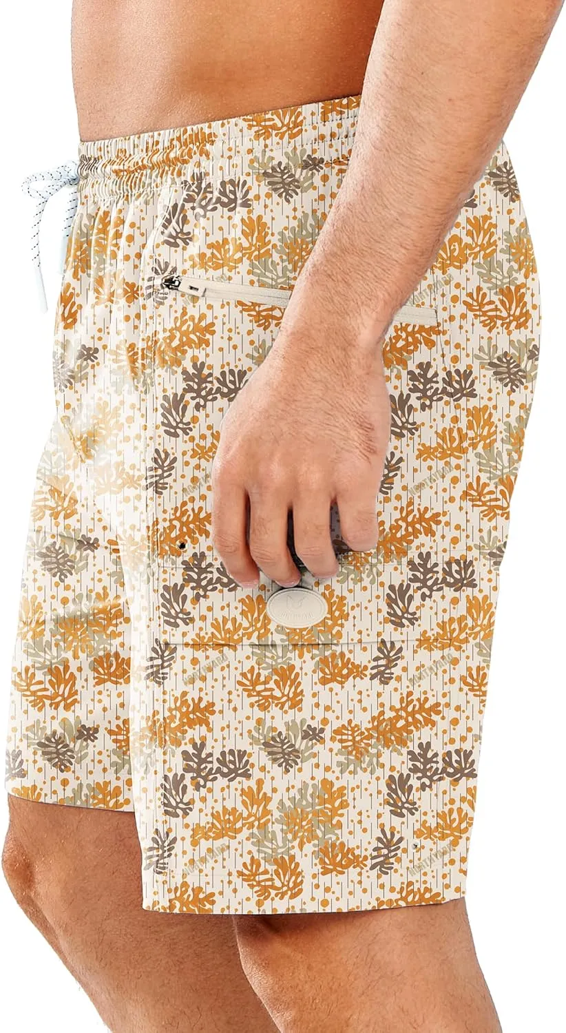 NORTHYARD Men's 9" Board Shorts with 4 Pockets Swim Trunks Swimwear for Men Bathing Suit - No Mesh Liner