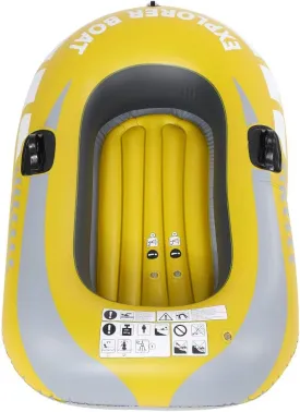 PVC Inflatable Kayak Canoe 1 Person Inflatable Boat Rowing Air Boat Fishing Inflatable Raft Drifting Diving