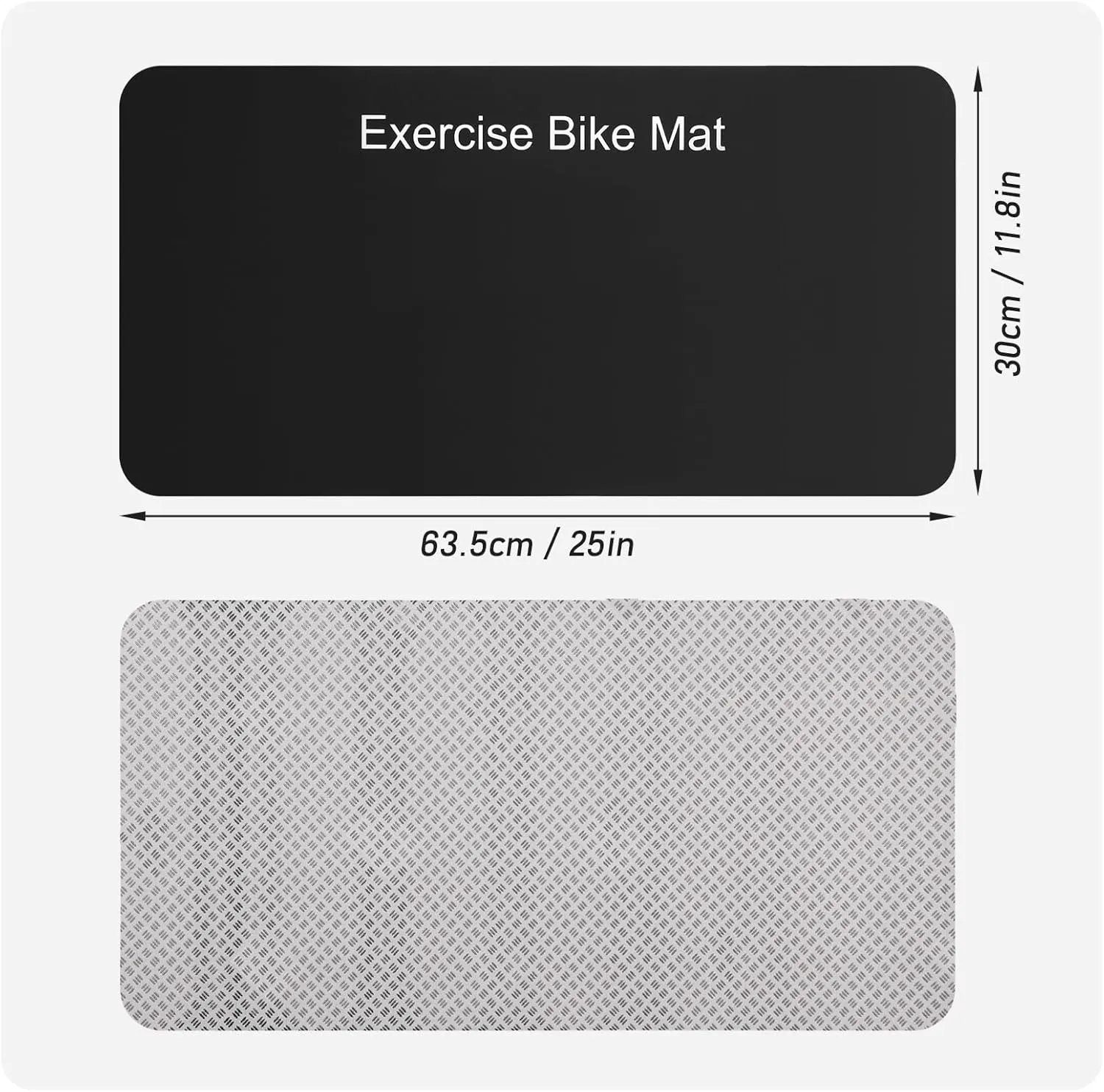 TOBWOLF 2PCS Non-Slip Mat Compatible with Peloton Bike, Concept 2 Rowing Machine, Exercise Bike Mat, Mat Protect Hardwood Floor Carpet for Home Gym, Workout Mat for Bike Trainer, Stationary Spin Bike