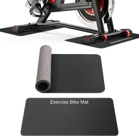 TOBWOLF 2PCS Non-Slip Mat Compatible with Peloton Bike, Concept 2 Rowing Machine, Exercise Bike Mat, Mat Protect Hardwood Floor Carpet for Home Gym, Workout Mat for Bike Trainer, Stationary Spin Bike