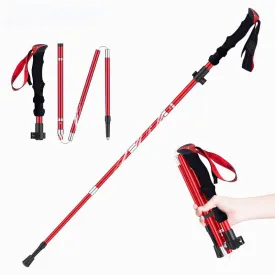 Ultralight Foldable Aluminum Trekking Poles - Telescopic Walking Sticks for Camping & Hiking