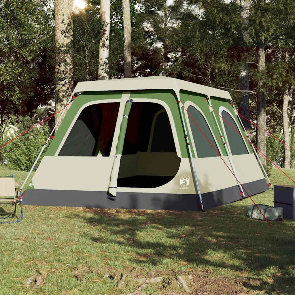 vidaXL Family Tent Dome 10-Person Green Quick Release