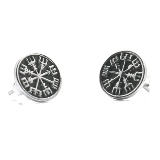 VIKING EARRINGS - VEGVISIR COMPASS