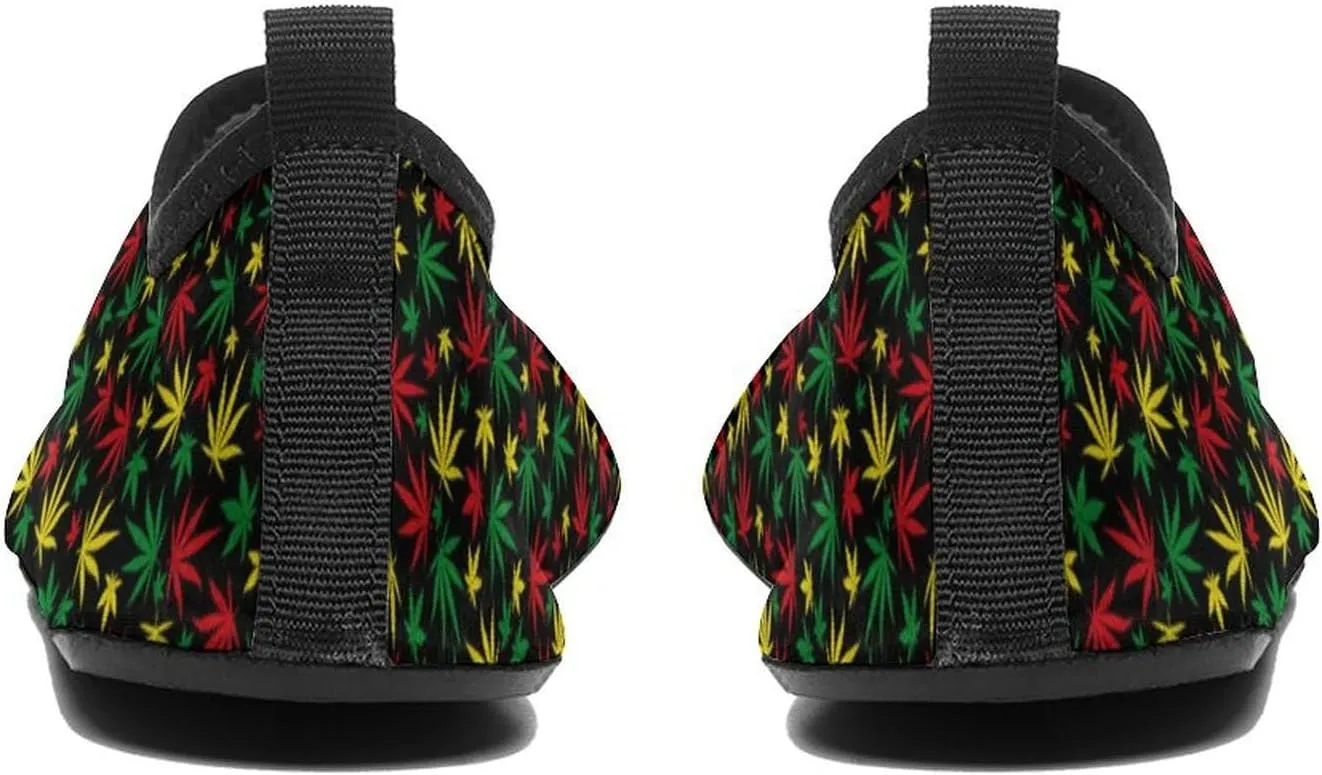 Weed Leaf Pot Cannabis Water Shoes Quick Dry Yoga Socks Women Mens Slip On Barefoot Shoes
