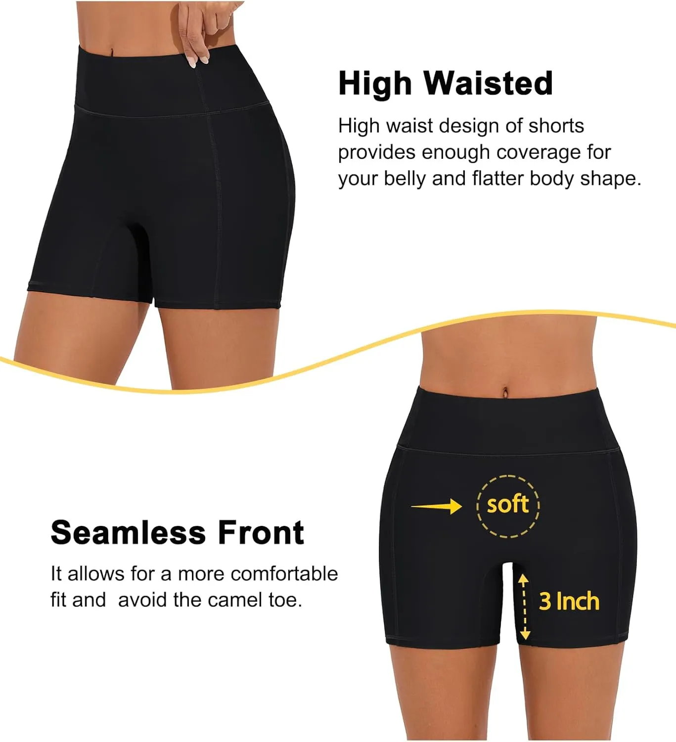 Women's Swim Shorts High Waisted Bathing Suit Bottoms UPF 50  Board Shorts Swimsuit Tankini Boy Shorts with Liner