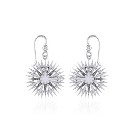 Wonderful Celtic Compass Rose Silver Earrings TER1765